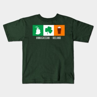 Irish Flag - Annagassan Ireland, Gaelic Kids T-Shirt